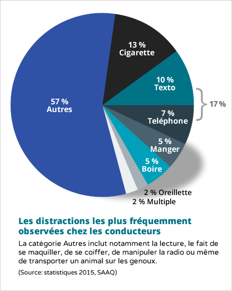 Graphique sur les sources de distraction