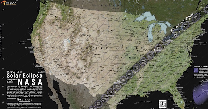 Eclipse 2024 -carte USA