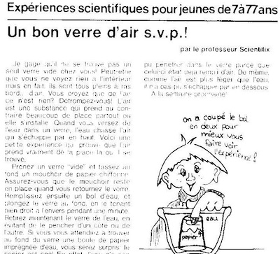 Chronique Débrouillards 1979 dans Hebdo-Science