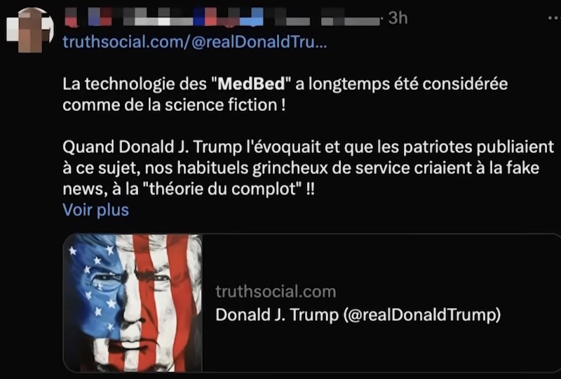 Medbed - Message réseau social