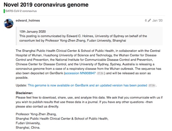 coronavirus-1er génome