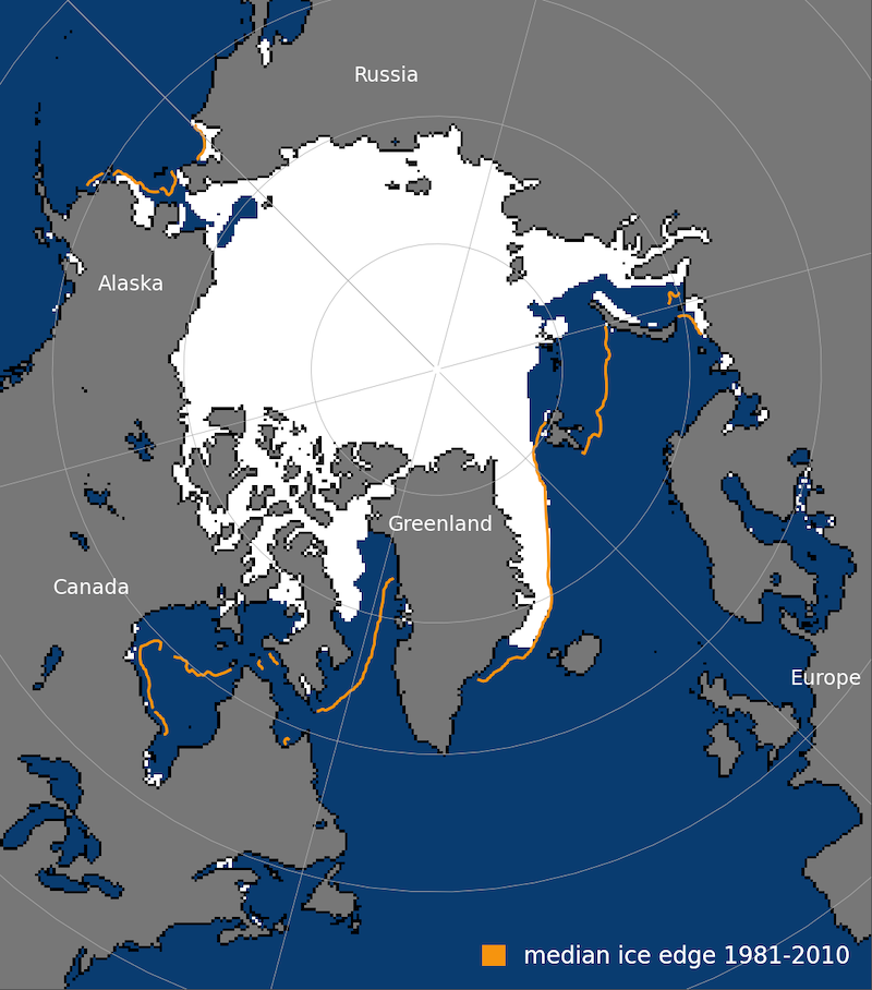 Couverture de glace dans l'Arctique canadien, 28 novembre 2025