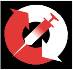 Logo qui indique la présence d'un centre d'accès au matériel d'injection 