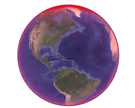 Résolution en grille d’éléments de 2° de latitude par 2,5° de longitude