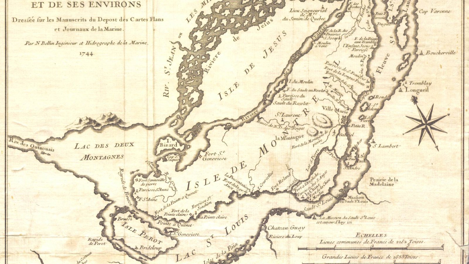 Carte de l’île de Montréal, 1744 