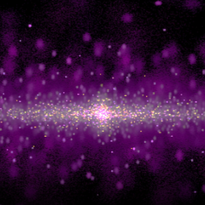 Ondes gravitationnelles émises par une population simulée de systèmes binaires compacts.png